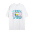 Rhude T-shirt Micro Label Flower Letter Print Pattern Short Sleeve T-shirt