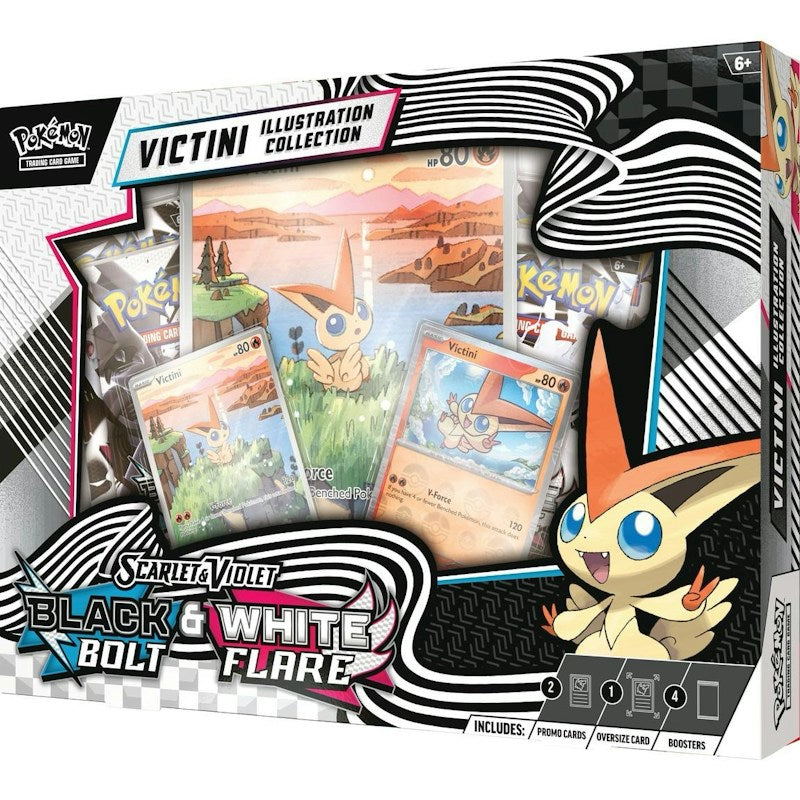 Pok¨¦mon Scarlet & Violet Black Bolt/White Flare Unova Victini Illustration Poster Collection Box