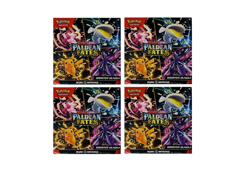 Pok¨¦mon Scarlet & Violet Paldean Fates Booster Bundle 4x Lot
