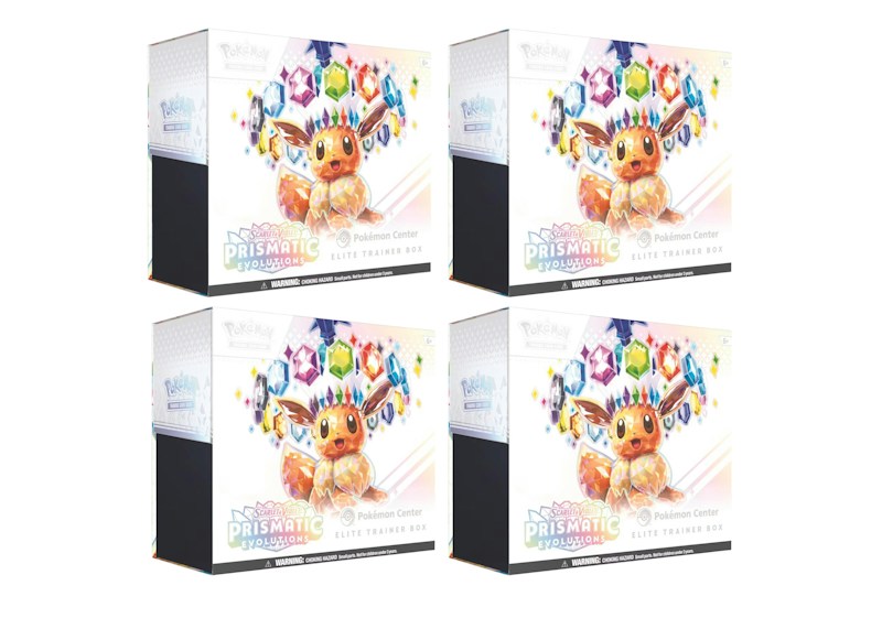 Pok¨¦mon Scarlet & Violet Prismatic Evolutions Pokemon Center Elite Trainer Box 4x Lot