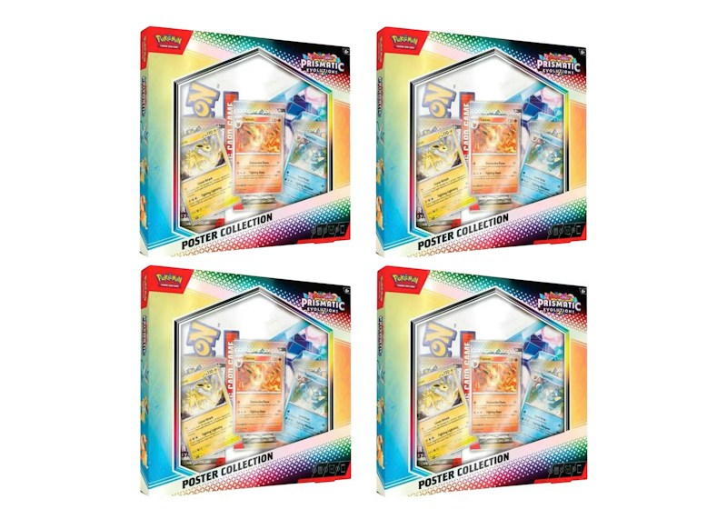 Pok¨¦mon Scarlet & Violet Prismatic Evolutions Poster Collection 4x Lot