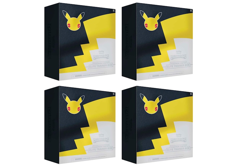 Pok¨¦mon TCG 25th Anniversary Celebrations Pok¨¦mon Center Exclusive Elite Trainer Box 4x Lot