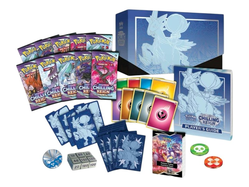 Pok¨¦mon TCG Sword & Shield Chilling Reign (Pok¨¦mon Center Exclusive) Elite Trainer Box (Ice Rider Calyrex)