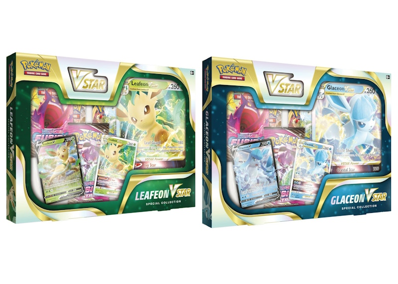 Pok¨¦mon TCG Sword & Shield Leafeon VSTAR/Glaceon VSTAR Special Collection Box 2x Bundle