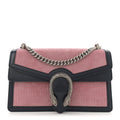 Lanzo Stretch Cord Azalea Calfskin Small Dionysus Shoulder Bag Pink Blue