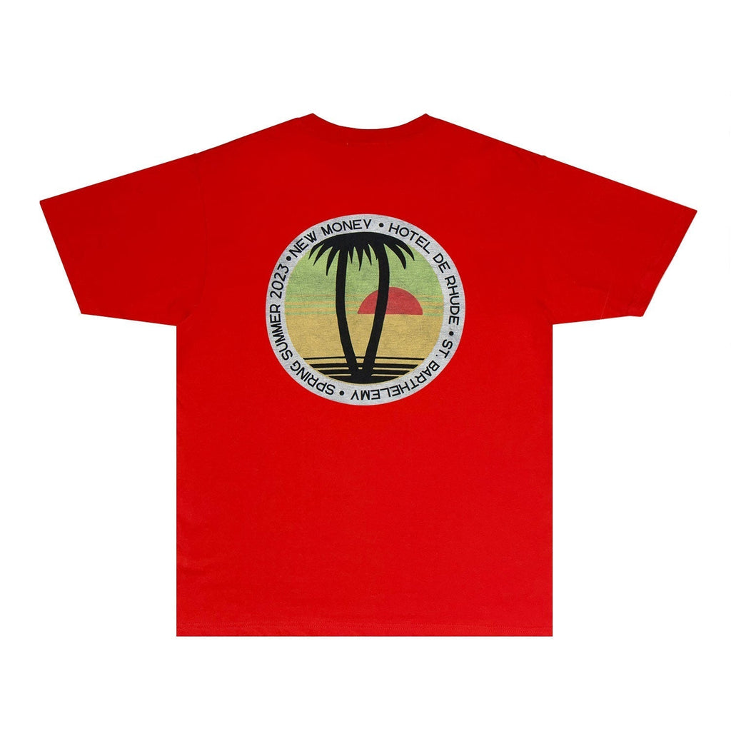 Rhude T-shirts Printed Trendy Pure Cotton