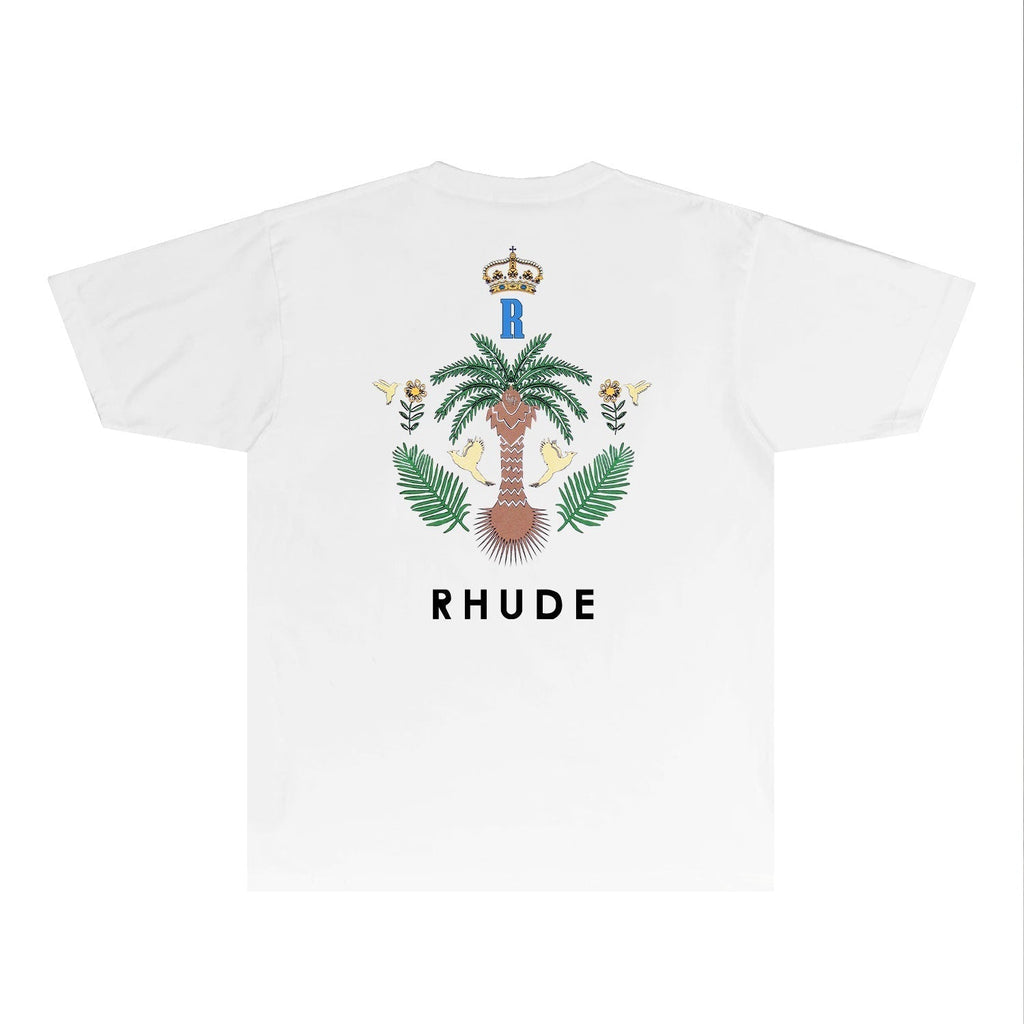 Rhude T-shirts Printed Trendy Pure Cotton