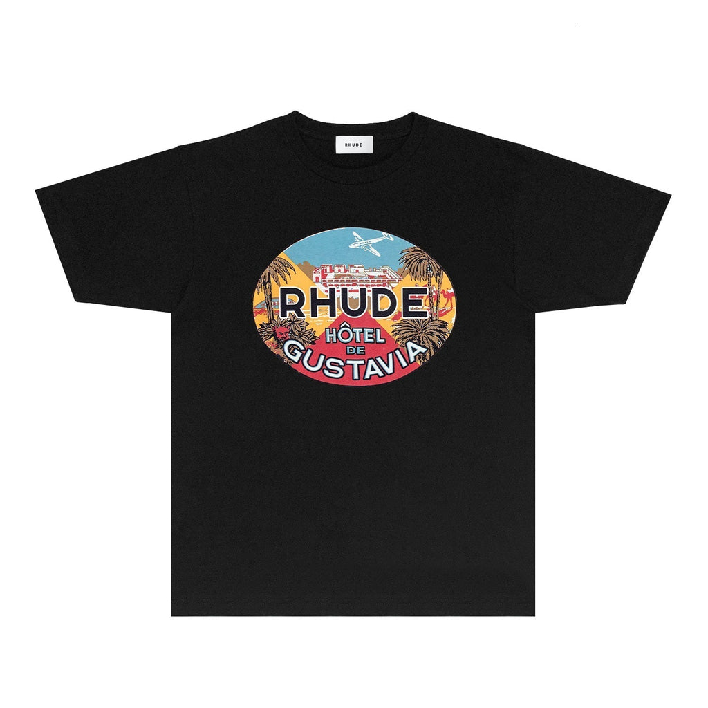 Rhude T-shirts Printed Trendy Pure Cotton