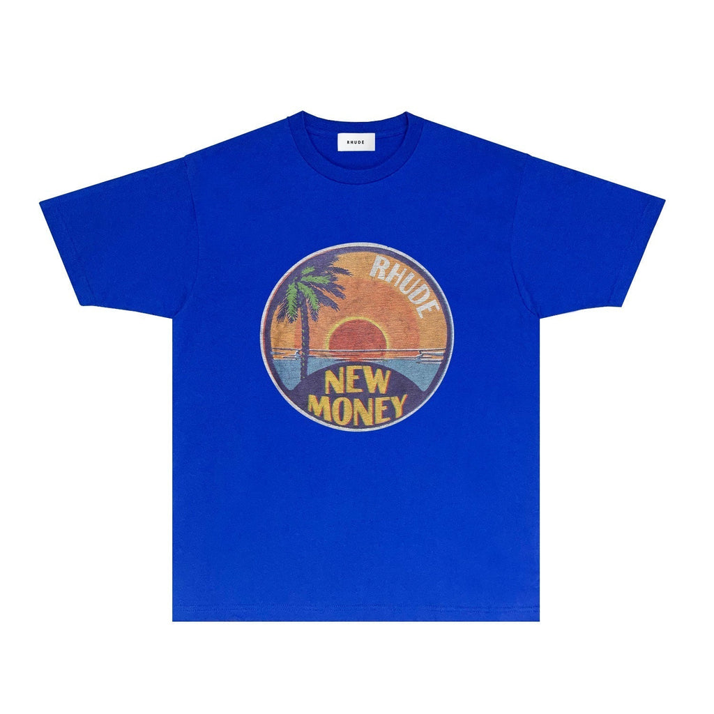 Rhude T-shirts Printed Trendy Pure Cotton