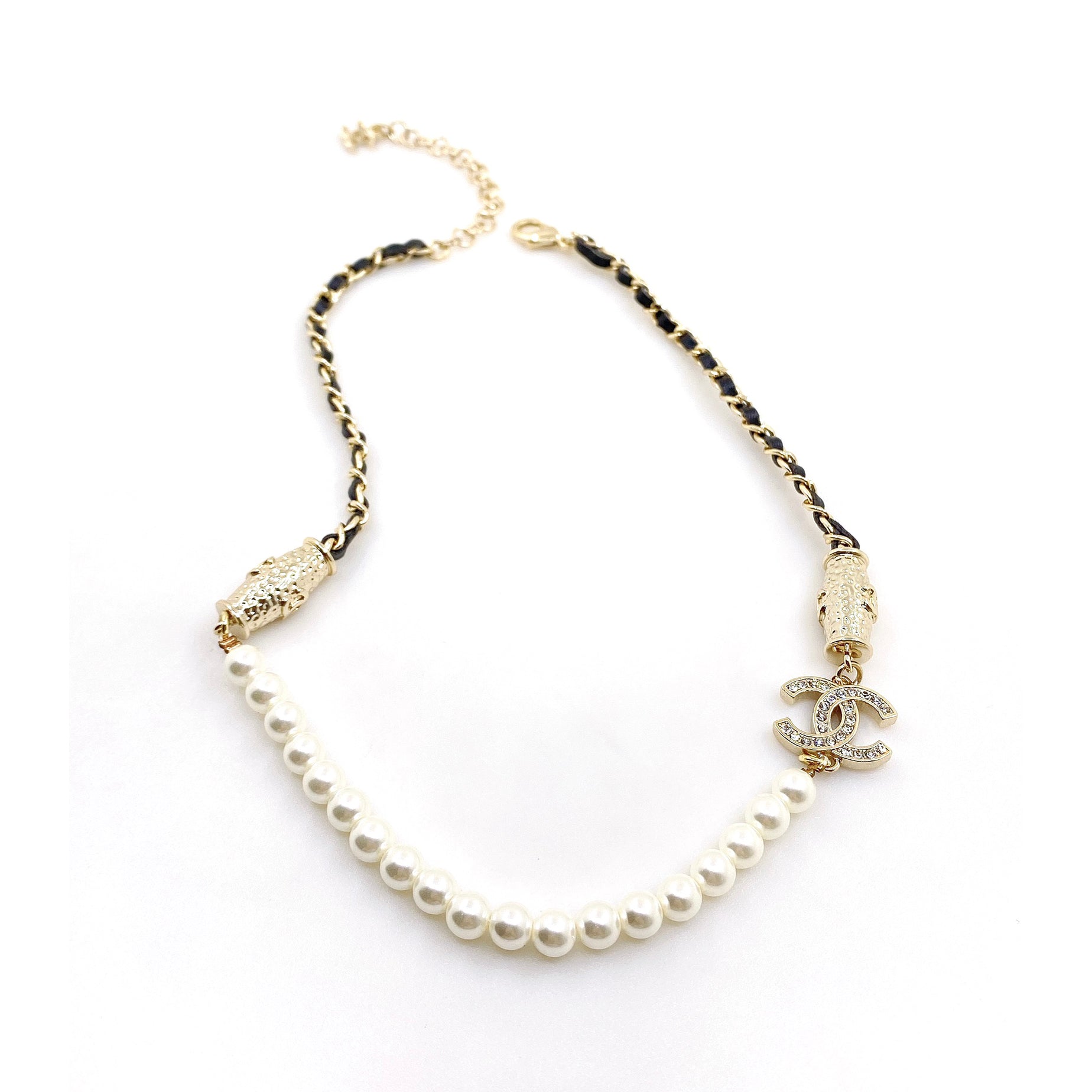 Chanel Crystals Choker 18K Gold Necklace