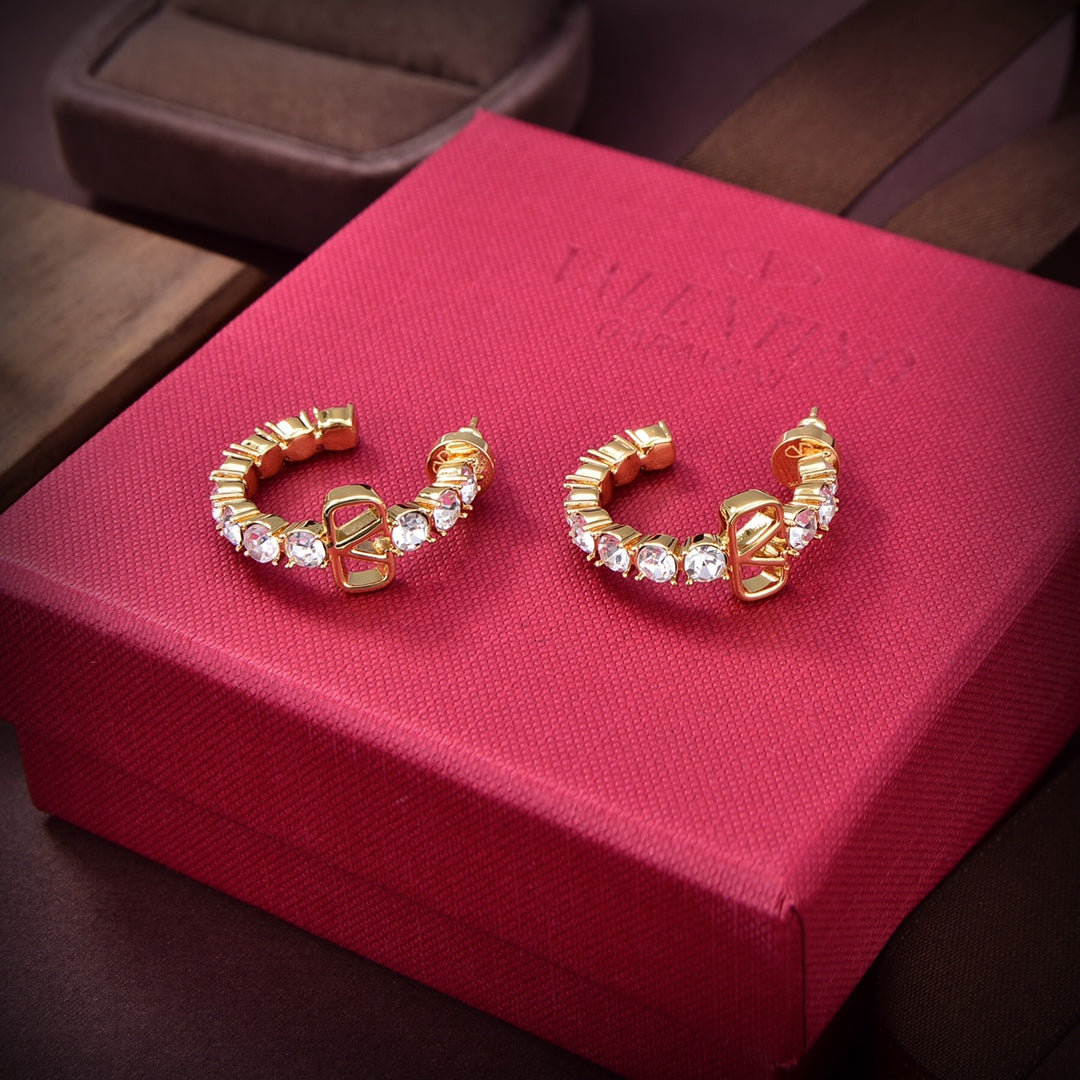 Valentino Valentino Signature 18K Gold Earrings