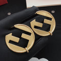 Fendi Big Round 18K Gold Earrings