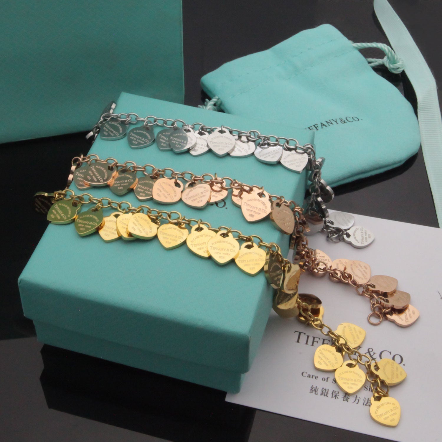 Tiffany Heart Tag 18K Gold Bracelet