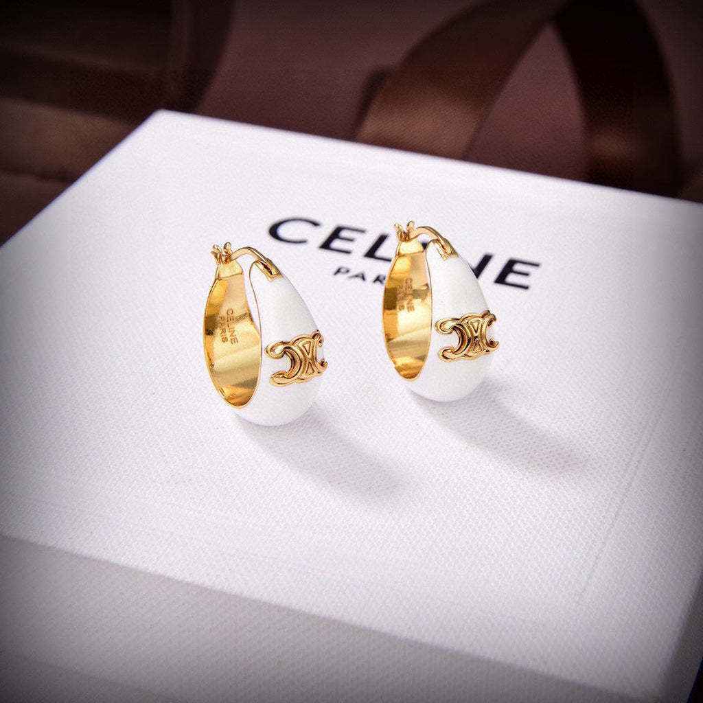 Celine Pearl 18K Gold Earrings
