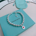 Tiffany Return to Red Heart Bead 18K Gold Bracelet