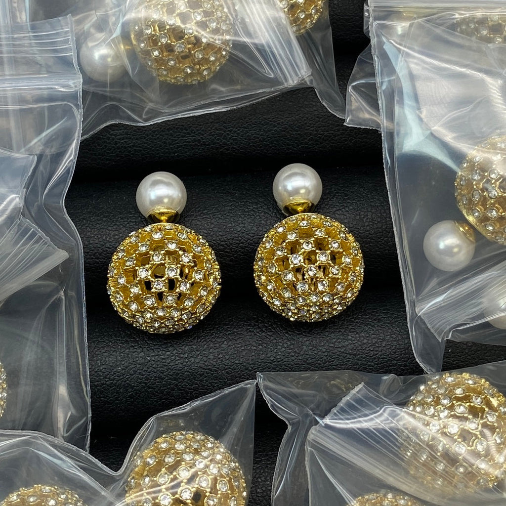 Dior Tribales Pearl 18K Gold Earrings