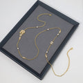 Chanel Vintage Crystal Long 18K Gold Necklace
