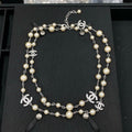 Chanel Long Pearl & Diamond Gold 18K Gold Necklace
