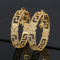 Ver Round Crystals 18K Gold Earrings