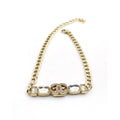 Chanel Pearls Crystals Vintage 18K Gold Necklace