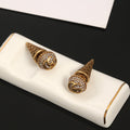 Gucci Double Vintage 18K Gold Earrings