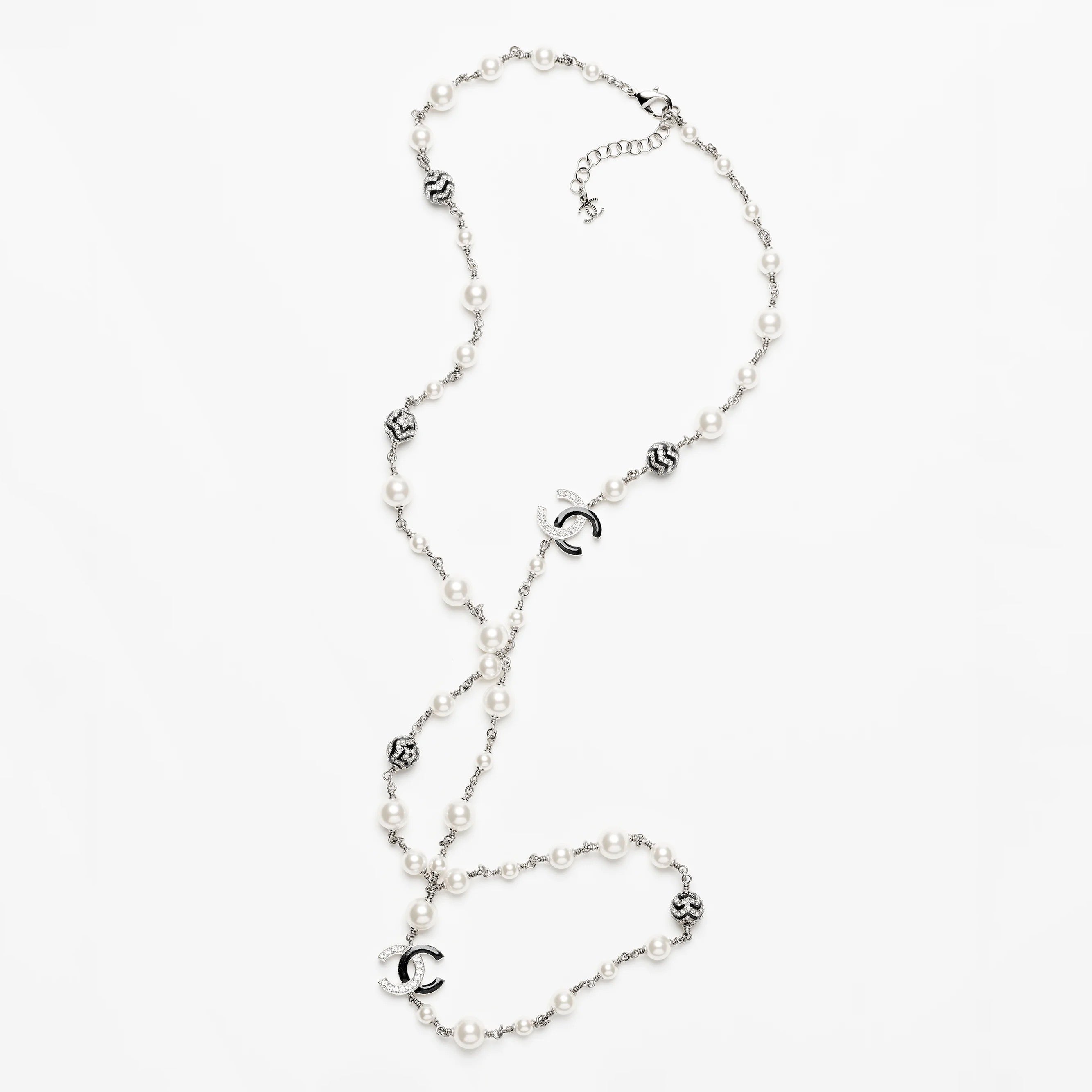 Chanel Star Pearls Long 18K Gold Necklace