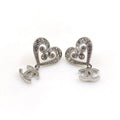 Chanel Heart Diamond 18K Gold Earrings