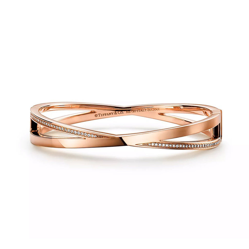 Tiffany Atlas x Narrow Hinged Bangle 18K Gold Bracelet