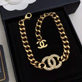 Chanel Diamond Choker 18K Gold Necklace