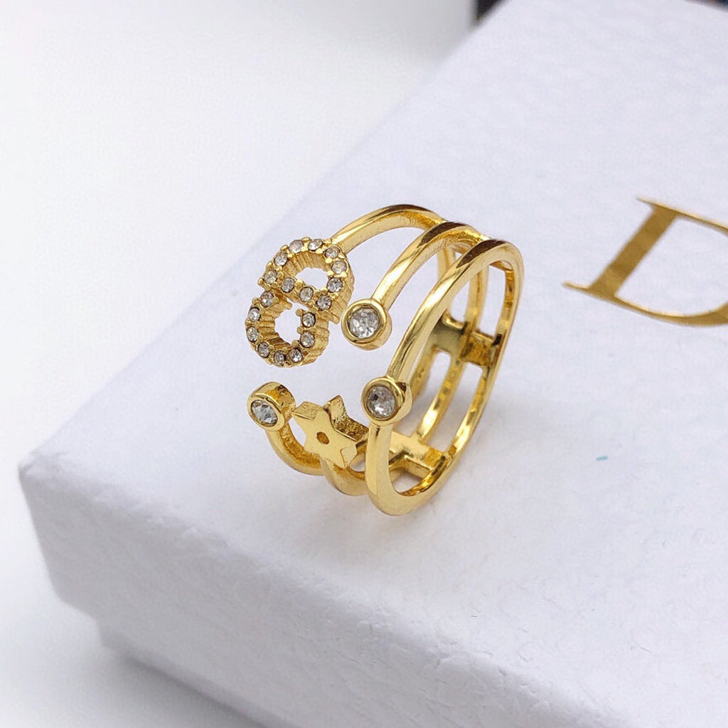 Dior Star Diamonds 18K Gold Ring