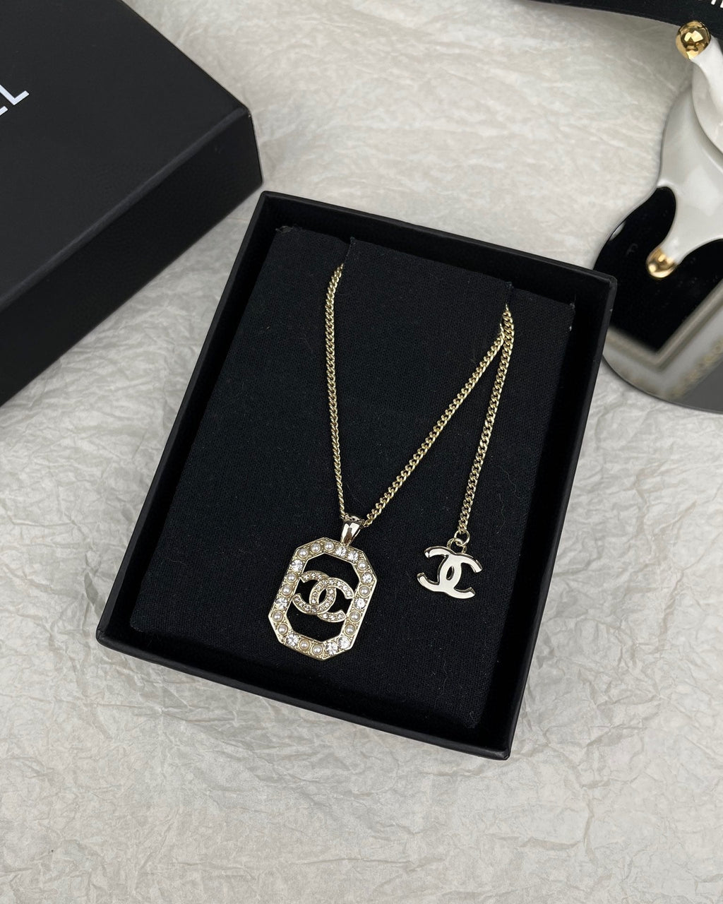 Chanel Perfume Bottle Chain 18K Gold Necklace