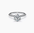 Tiffany Pave Tiffany Setting Engagement 18K Gold Ring