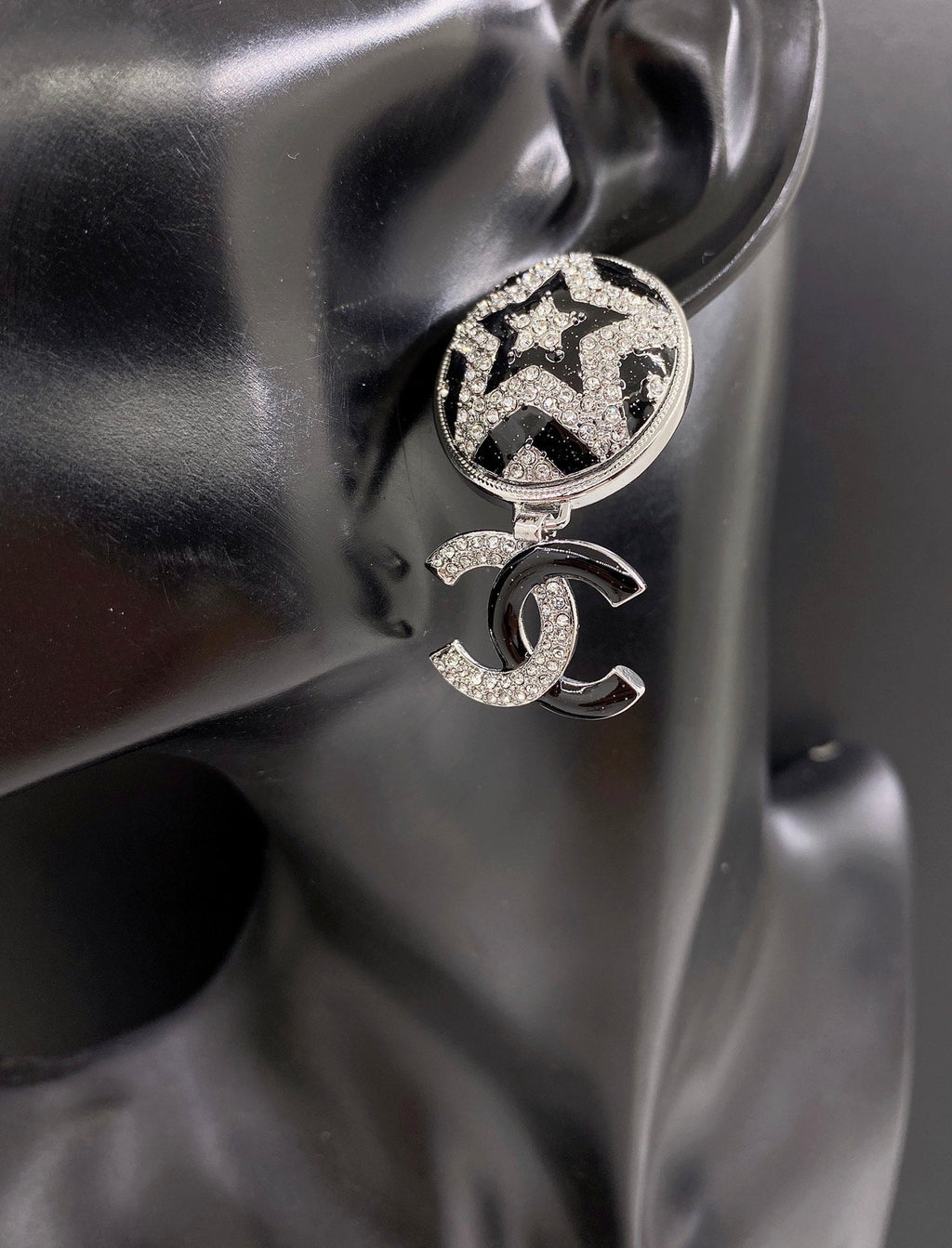 Chanel Diamond 18K Gold Earrings