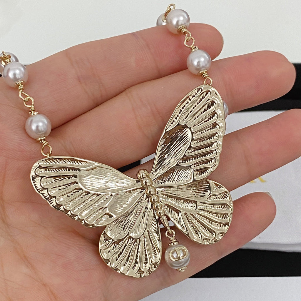 Dior Butterfly Choker 18K Gold Necklace