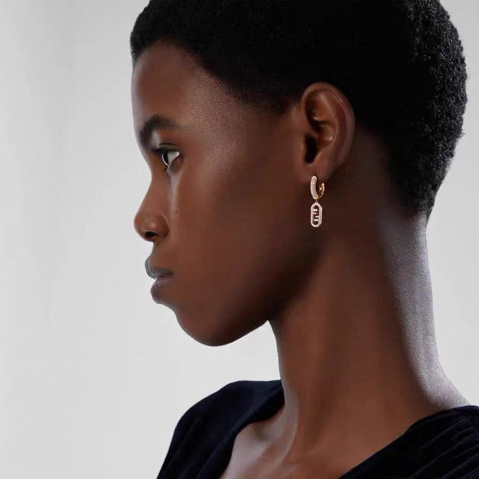 Fendi OLock 18K Gold Earrings