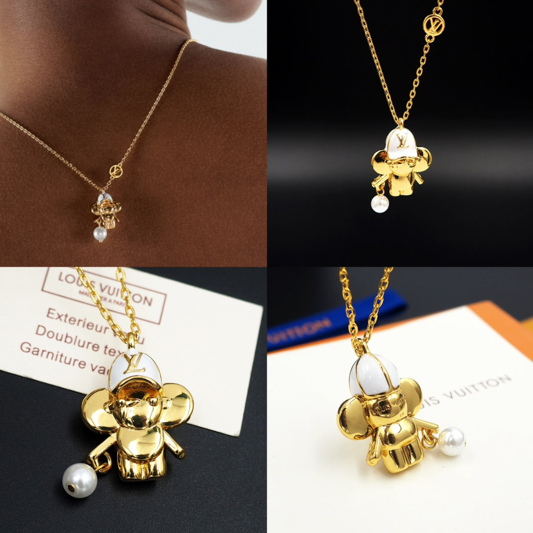 Louis Vuitton Vivienne 18K Gold Necklace