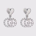 Gucci Double Running 18K Gold Earrings
