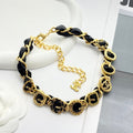 Chanel 2024 Leather 18K Gold Necklace