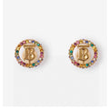 Balenciaga Color Crystals 18K Gold Earrings