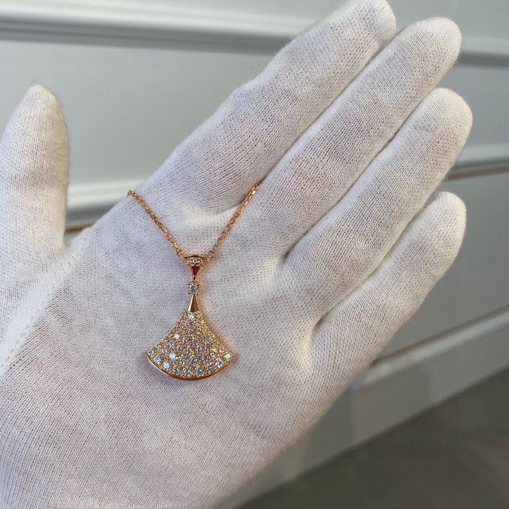 Bvlgari BVLGARI Dream Pave Diamond 18K Gold Necklace