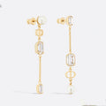 Dior Tribales Crystal 18K Gold Earrings