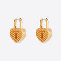 Balenciaga Hear Lock 18K Gold Earrings