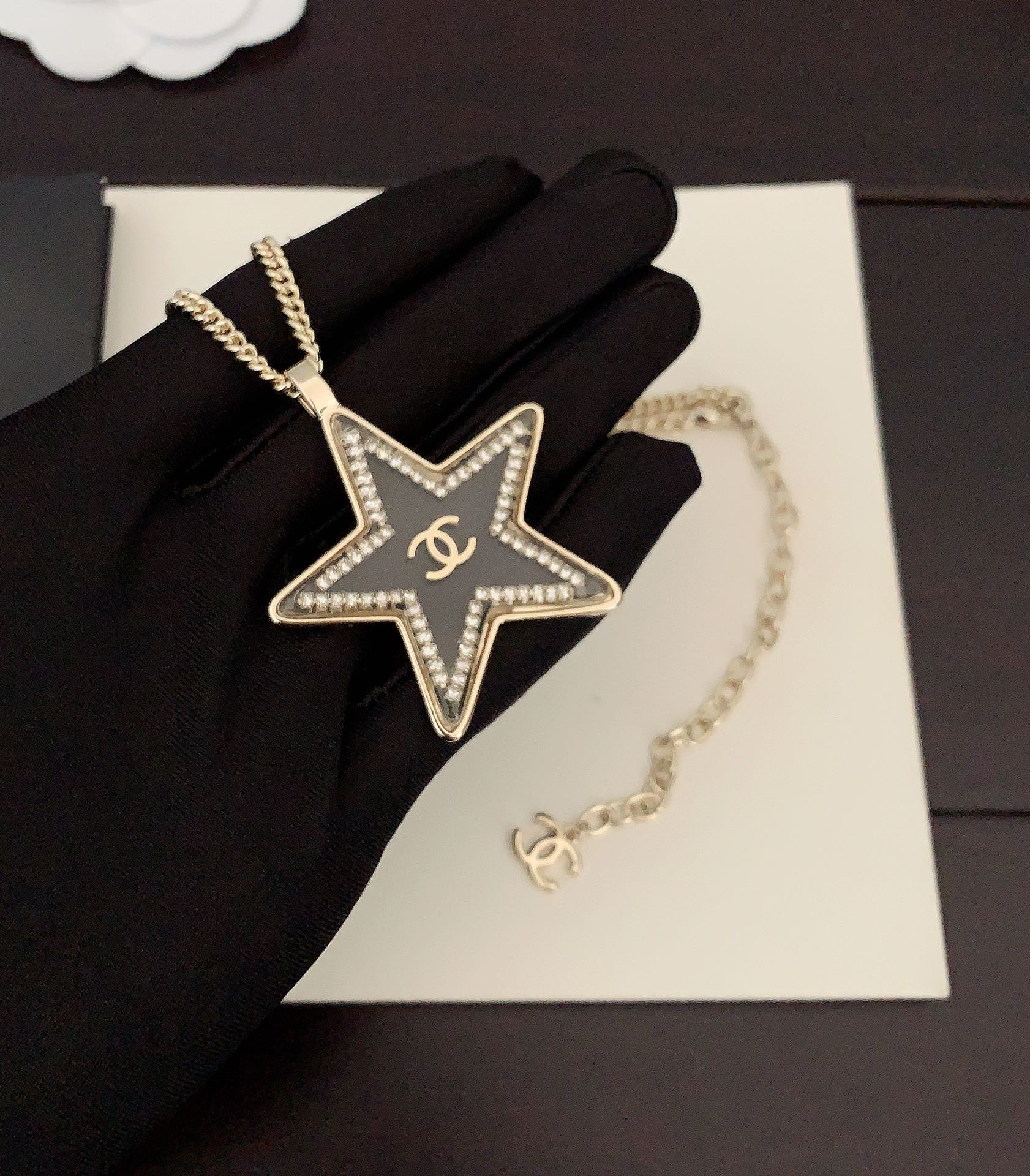 Chanel Star Chain 18K Gold Necklace