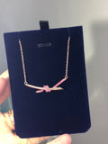 Tiffany Knot Pendant Diamond 18K Gold Necklace