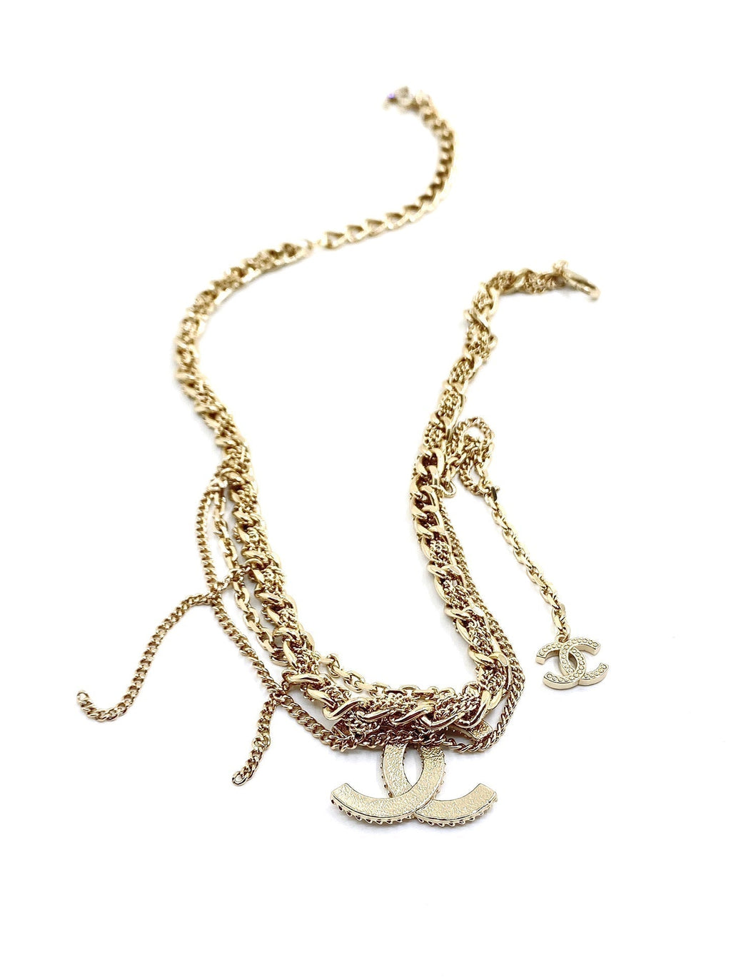 Chanel Crystals Choker 18K Gold Necklace