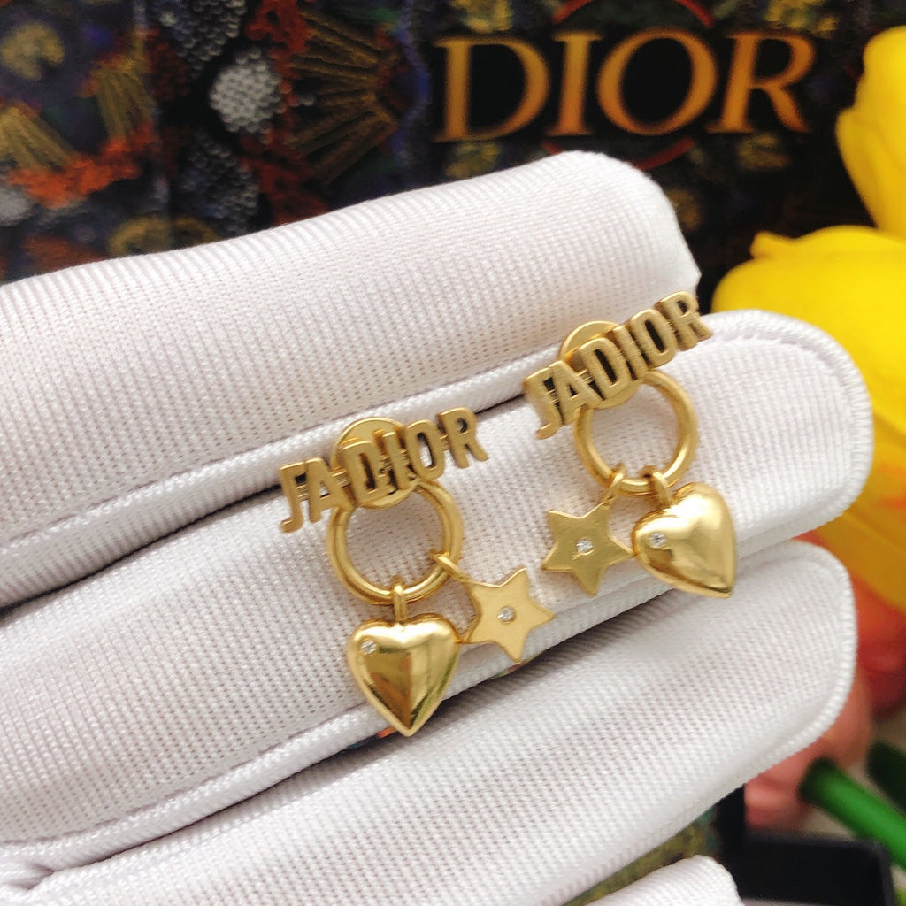 Dior J'Adior Star 18K Gold Earrings
