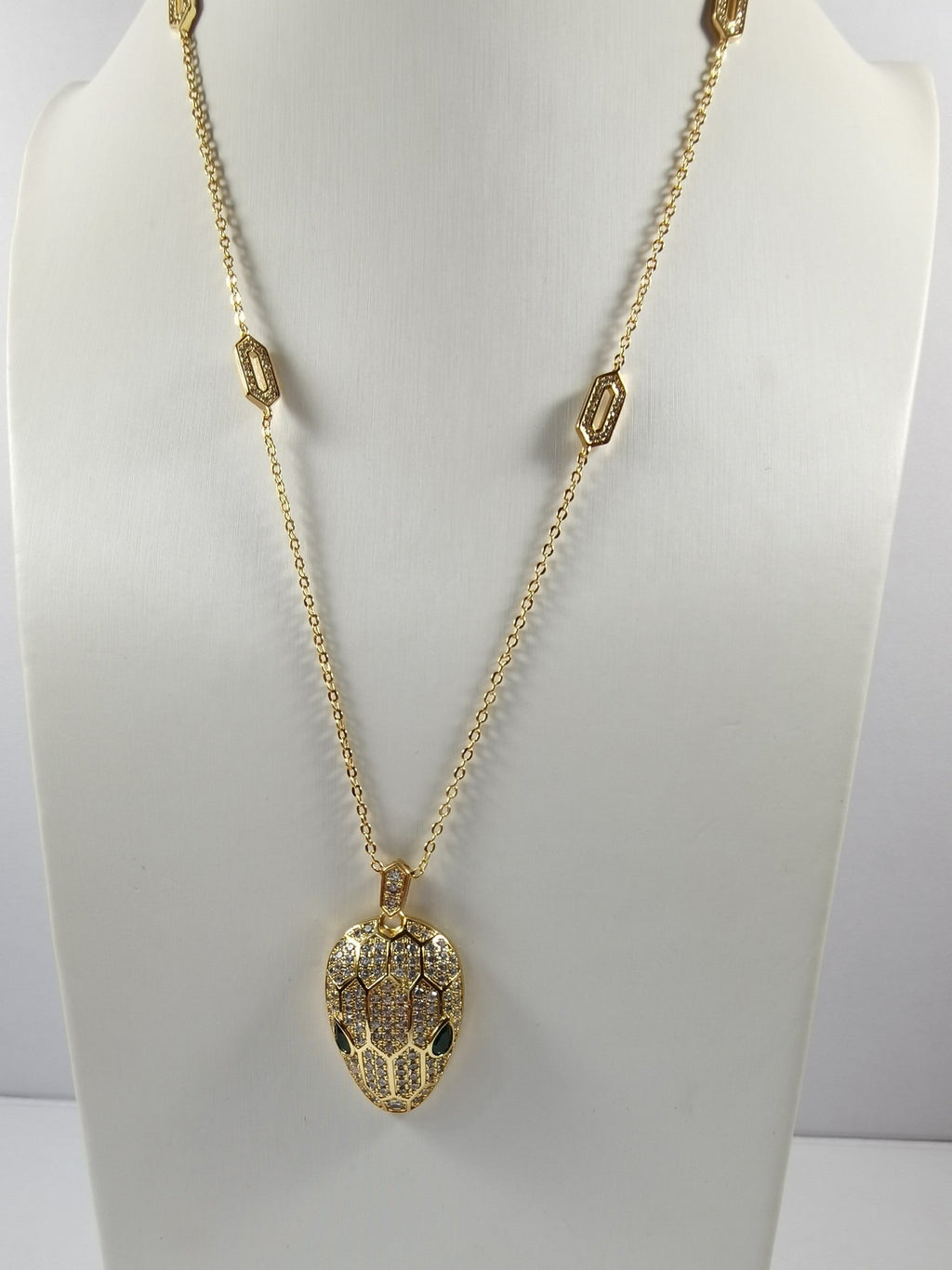 Bvlgari Serpenti Emerald 18K Gold Necklace