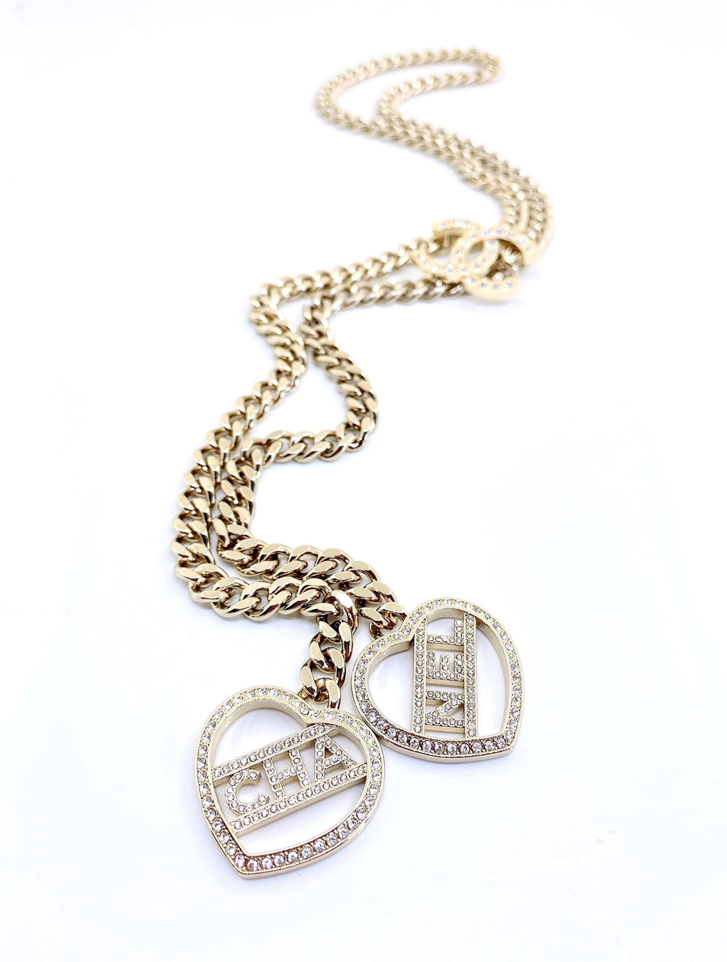 Chanel Heart Chain 18K Gold Necklace