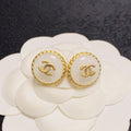 Chanel Pearl Vintage 18K Gold Earrings