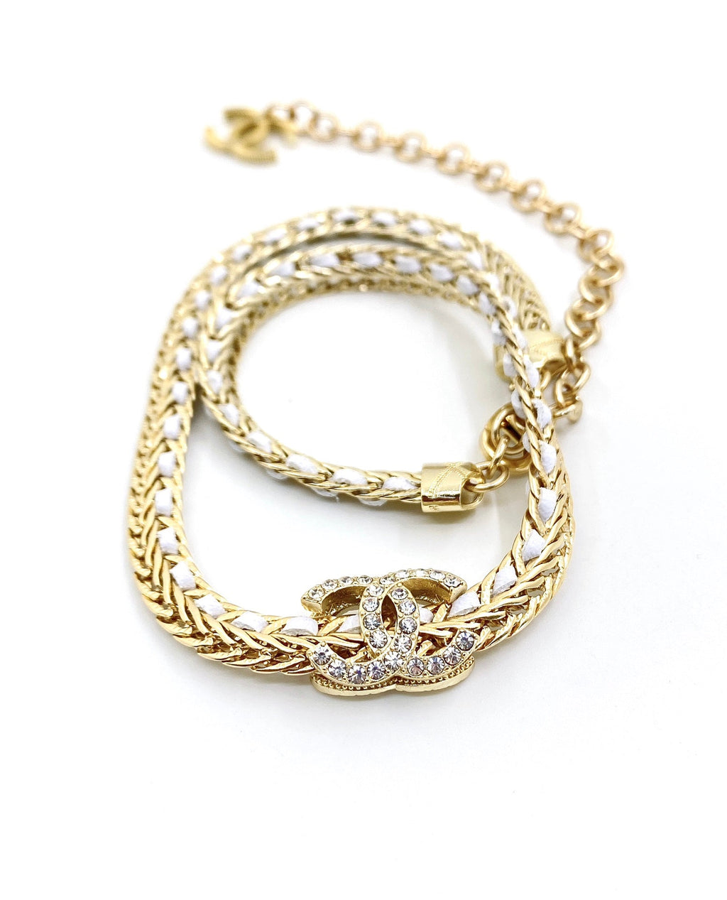 Chanel Diamonds Choker 18K Gold Necklace